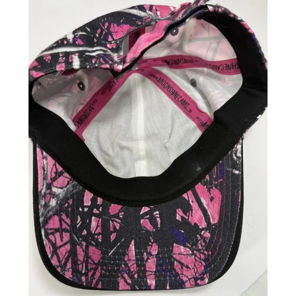 Moonshine Camo Muddy Girl Hunt Dirty Cap Hat Black Pink Gray White Purple Lined